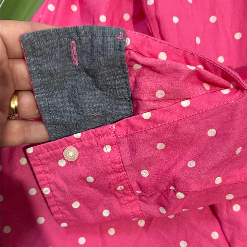 Tommy Hilfiger Pink and White Polka Dot Top - Picture 4 of 5